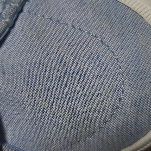 Sperry Light Blue Canvas Sneakers light blue pre owned good cond, stain in front - Picture 2 of 7